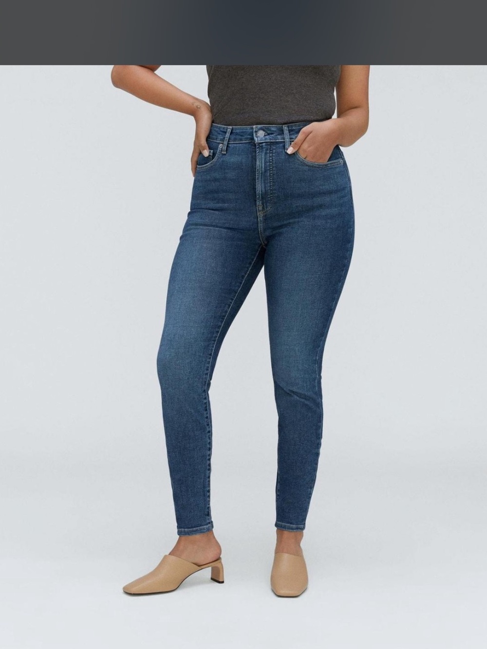 Everlane Curvy High Rise Skinny Cropped Jeans